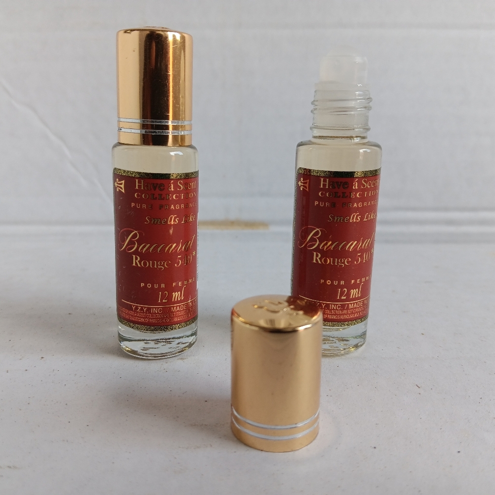 x2 Pure Fragrance Oil Inspired By Bacrat Rouge Men/Women 12ml Roll-On - Picture 2 of 7